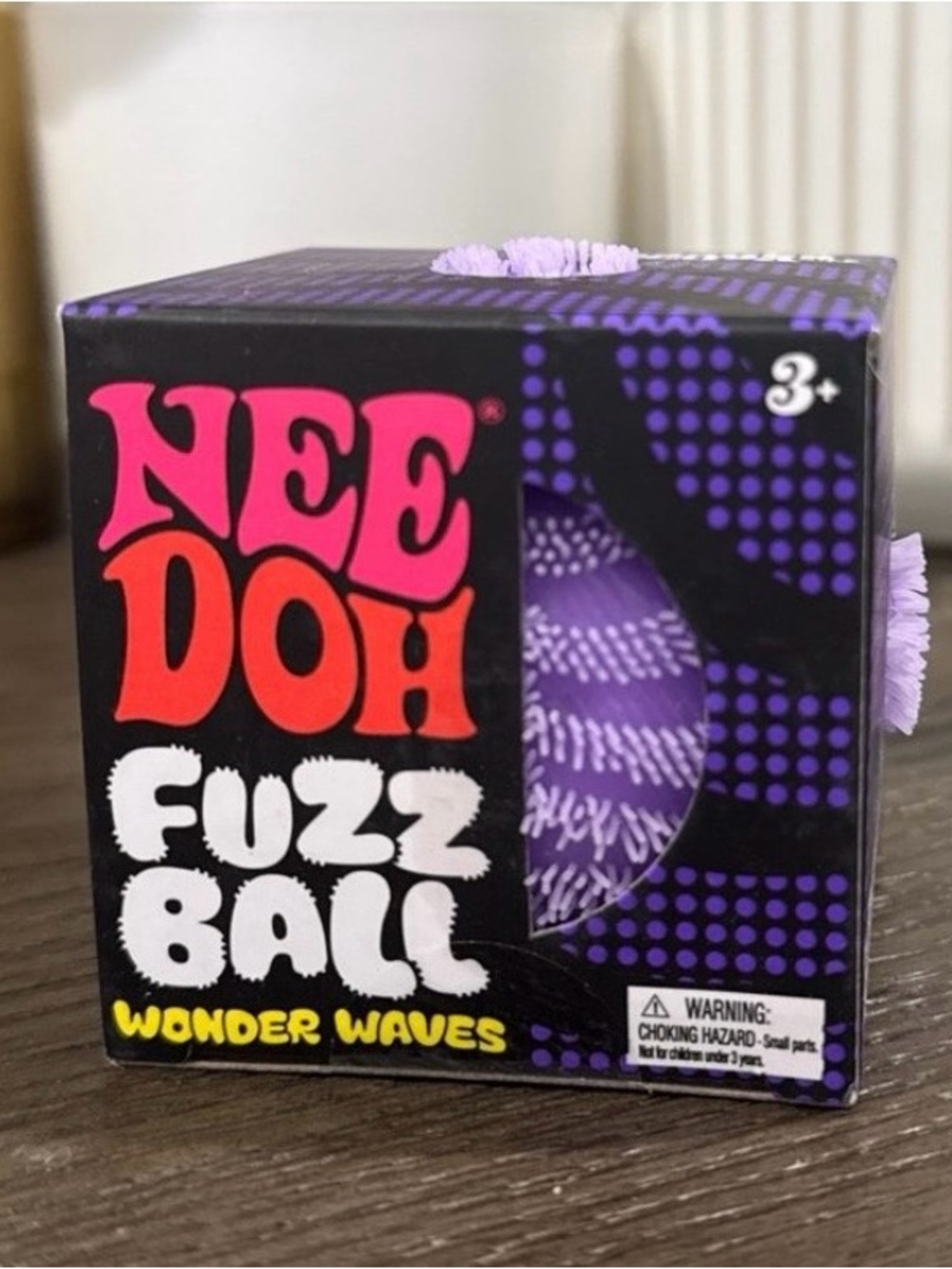 NEW NIB Purple Needoh FUZZ BALL Wonder Waves Velvet Squeeze Squishy Viral Fidget